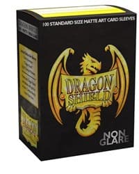 Dragon Shield 20th Anniversary Non-Glare Art Matte Textured Black Sleeves (100-Pack) - Dragon Shield Card Sleeves - Card Sleeves card