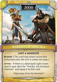 Warden of Vrscika - Expansion Pack 2: Genesis - Argent Saga TCG card