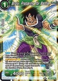 Broly, Preparing for Battle - Expansion Deck Box Set 07: Magnificent Collection - Fusion Hero - Dragon Ball Super: Masters card