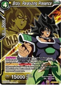 Broly, Paralyzing Presence - Expansion Deck Box Set 08: Magnificent Collection - Forsaken Warrior - Dragon Ball Super: Masters card