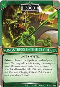 Songstress of the Cloudsea - Expansion Pack 2: Genesis - Argent Saga TCG card