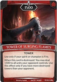 Tower of Surging Flames - Expansion Pack 2: Genesis - Argent Saga TCG card