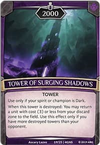 Tower of Surging Shadows - Expansion Pack 2: Genesis - Argent Saga TCG card