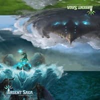 Argent Saga TCG Cloth 2-Player Playmat - Air and Sea - Argent Saga Playmats - Playmats card