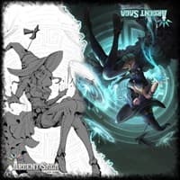 Argent Saga TCG Cloth 2-Player Playmat - Hoenna, Immoral Conjurer - Argent Saga Playmats - Playmats card