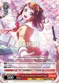 "Look! Cherry Blossoms!" Kasumi Toyama - BanG Dream! Girls Band Party! Vol.2 - Weiss Schwarz card