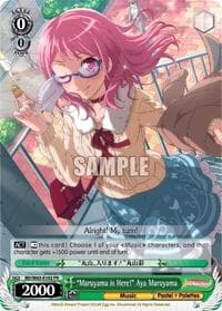 "Maruyama is Here!" Aya Maruyama - BanG Dream! Girls Band Party! Vol.2 - Weiss Schwarz card