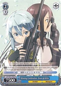 Winning Combination, Sinon & Kirito - Sword Art Online II - Weiss Schwarz card