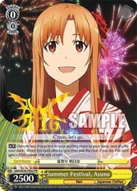 Summer Festival, Asuna - Sword Art Online II Vol.2 - Weiss Schwarz card