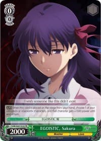EGOISTIC, Sakura (BCS 2019) - Bushiroad Event Cards - Weiss Schwarz card