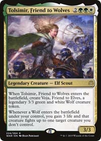Tolsimir, Friend to Wolves - Promo Pack: Throne of Eldraine - Magic: The Gathering card