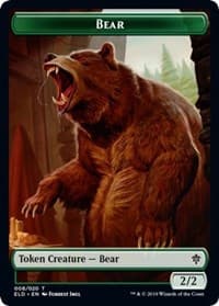 Bear // Food (017) Double-Sided Token - Throne of Eldraine - Magic: The Gathering card