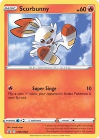Scorbunny - SWSH002 - SWSH: Sword & Shield Promo Cards - Pokemon card