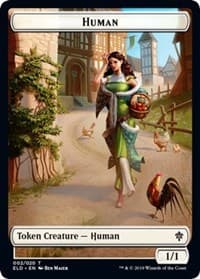 Human // Food (018) Double-Sided Token - Throne of Eldraine - Magic: The Gathering card