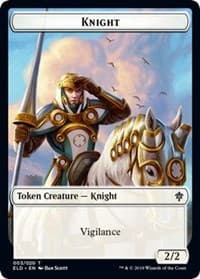 Knight // Food (015) Double-Sided Token - Throne of Eldraine - Magic: The Gathering card