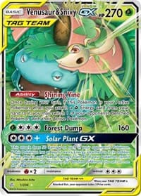 Venusaur & Snivy GX - SM - Cosmic Eclipse - Pokemon card