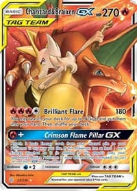 Charizard & Braixen GX - SM - Cosmic Eclipse - Pokemon card