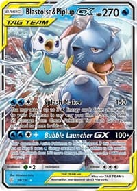 Blastoise & Piplup GX - SM - Cosmic Eclipse - Pokemon card