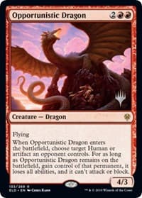 Opportunistic Dragon - Promo Pack: Throne of Eldraine - Magic: The Gathering card