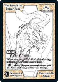 Wanderwolf the Inner Fear (Limited Edition) - Limited Edition Sketch Cards - Exodus TCG card