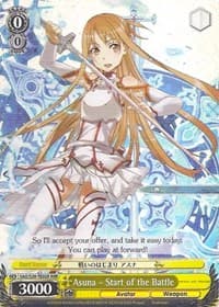 Asuna - Start of the Battle (RRR) - Sword Art Online - Weiss Schwarz card