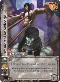 Immortal Knowledge (Full Art Promo) - Red Horizon: Blood Omen - UniVersus card