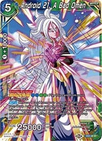 Android 21, A Bad Omen - Malicious Machinations - Dragon Ball Super: Masters card