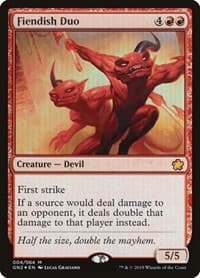 Fiendish Duo - Magic Game Night 2019 - Magic: The Gathering card