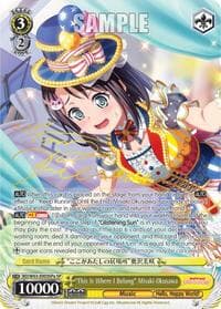 "This Is Where I Belong" Misaki Okusawa (SP) (A) - BanG Dream! Girls Band Party! Vol.2 - Weiss Schwarz card
