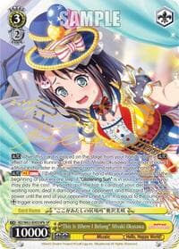 "This Is Where I Belong" Misaki Okusawa (SP) (B) - BanG Dream! Girls Band Party! Vol.2 - Weiss Schwarz card