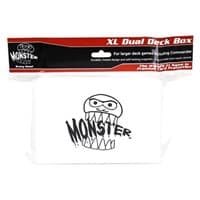 XL Double Deck Box - White (Holds 200) - Monster Protectors Deck Boxes - Deck Boxes card