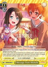 Message from Michelle - BanG Dream! Girls Band Party! Vol.2 - Weiss Schwarz card