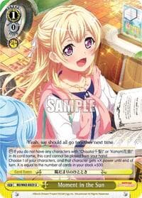 Moment in the Sun - BanG Dream! Girls Band Party! Vol.2 - Weiss Schwarz card