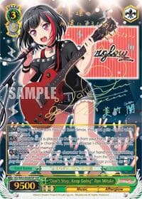 "Don't Stop, Keep Going" Ran Mitake (SSP) - BanG Dream! Girls Band Party! Vol.2 - Weiss Schwarz card