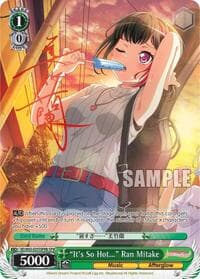 "It's So Hot..." Ran Mitake (SPM) (B) - BanG Dream! Girls Band Party! Vol.2 - Weiss Schwarz card