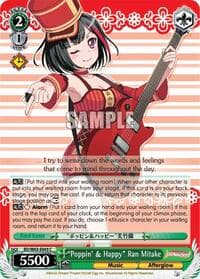 "Poppin' & Happy" Ran Mitake - BanG Dream! Girls Band Party! Vol.2 - Weiss Schwarz card