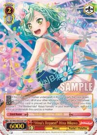 "Hina's Request" Hina Hikawa (SSP) - BanG Dream! Girls Band Party! Vol.2 - Weiss Schwarz card