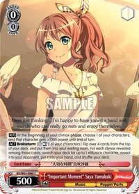 "Important Moment" Saya Yamabuki - BanG Dream! Girls Band Party! Vol.2 - Weiss Schwarz card