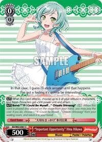 "Important Opportunity" Hina Hikawa - BanG Dream! Girls Band Party! Vol.2 - Weiss Schwarz card