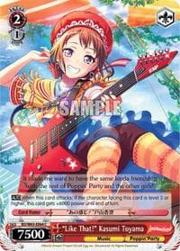 "Like That!" Kasumi Toyama - BanG Dream! Girls Band Party! Vol.2 - Weiss Schwarz card
