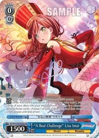 "A Real Challenge" Lisa Imai (SPM) (B) - BanG Dream! Girls Band Party! Vol.2 - Weiss Schwarz card