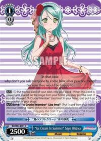 "Ice Cream In Summer" Sayo Hikawa - BanG Dream! Girls Band Party! Vol.2 - Weiss Schwarz card