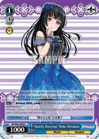 "Quietly Worrying" Rinko Shirokane - BanG Dream! Girls Band Party! Vol.2 - Weiss Schwarz card