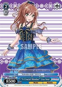 "A Crucial Member" Lisa Imai - BanG Dream! Girls Band Party! Vol.2 - Weiss Schwarz card