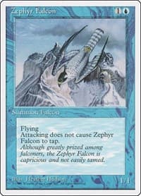 Zephyr Falcon - Fourth Edition - Magic: The Gathering card