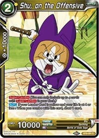 Shu, on the Offensive - Malicious Machinations - Dragon Ball Super: Masters card