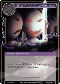 Dark Alice's Shadow Warrior - Alice Origin - Force of Will card