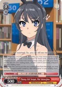 Bunny Girl Senpai, Mai Sakurajima - Rascal Does Not Dream of Bunny Girl Senpai - Weiss Schwarz card