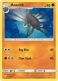 Anorith - SM - Cosmic Eclipse - Pokemon card