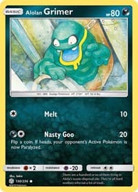 Alolan Grimer - SM - Cosmic Eclipse - Pokemon card